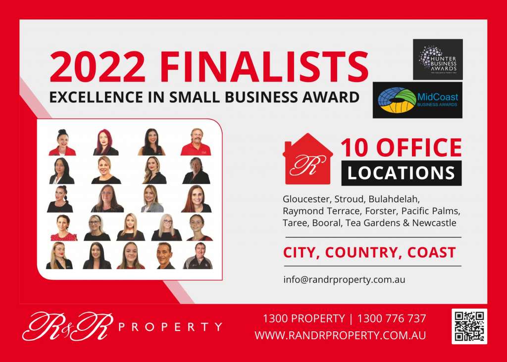 R and R Property 2022 Finalists Excellence in Small Business Award